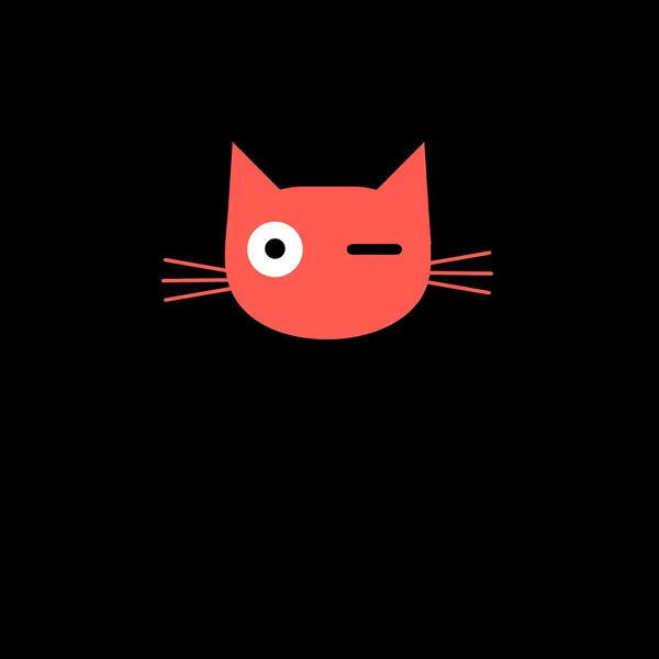 Ed teken vector portret van een kat — Stockvector