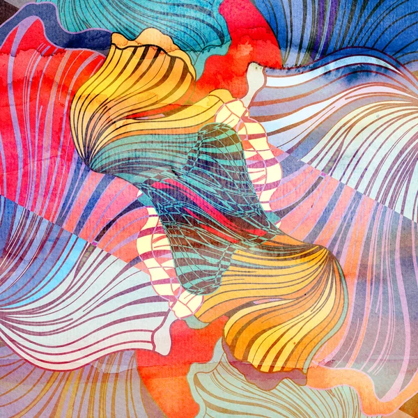 Acquerello colorato astratto — Foto Stock