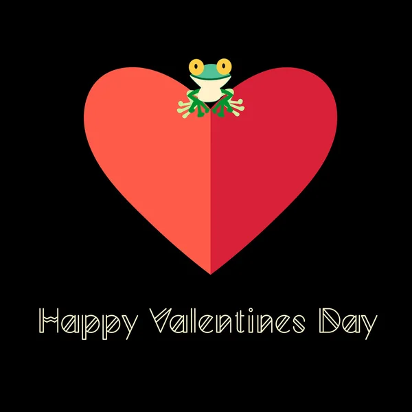 Beautiful love frog — Stock Vector