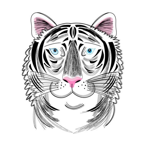 タイガーの肖像画 — ストックベクタ