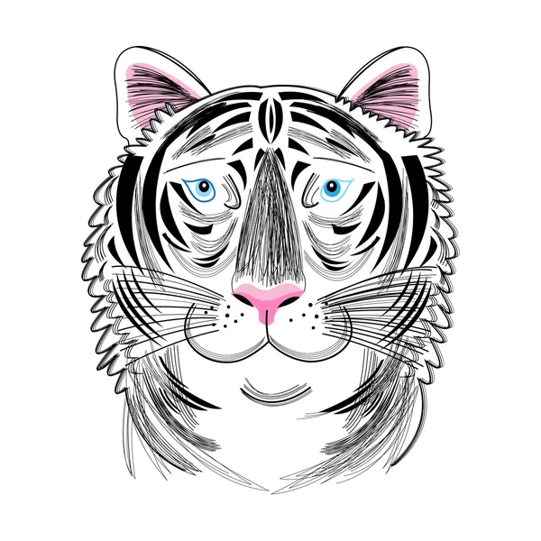 Portrait de tigre — Image vectorielle