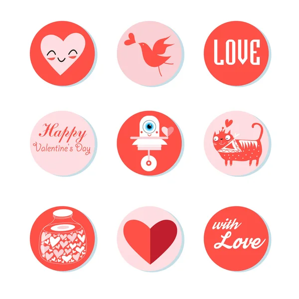 Love is a collection of 9 cards — Stock Vector