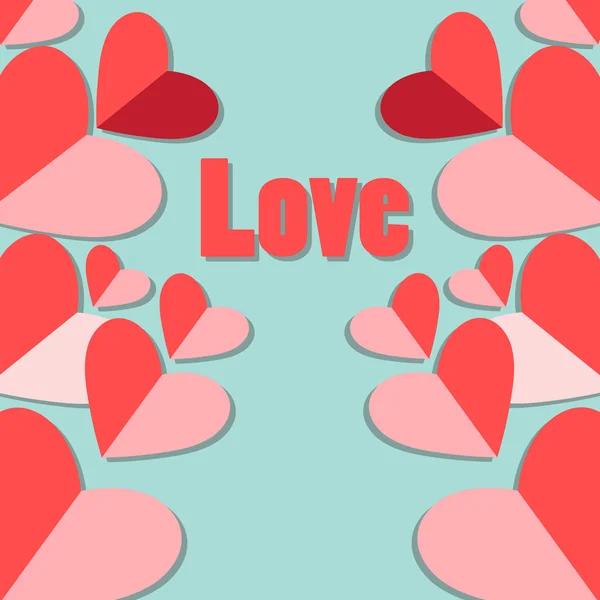 Rotes Herz für Verliebte — Stockvektor