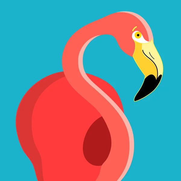 Portrait of a flamingo — Stock Vector