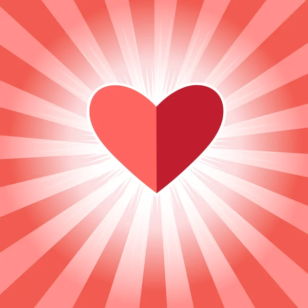 红色的心，为恋人的 — 图库矢量图片