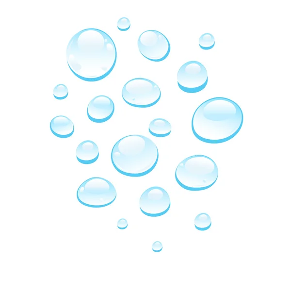 Γαλάζιες σταγόνες νερού — Διανυσματικό Αρχείο
