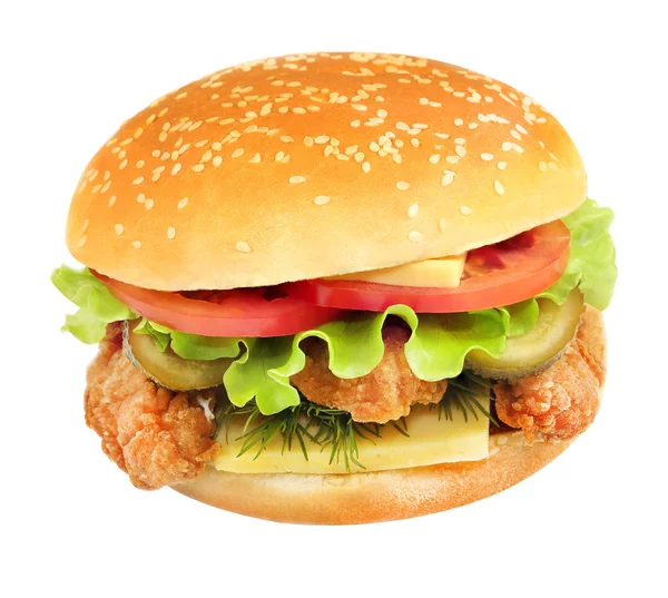 Pyszne burger duży — Zdjęcie stockowe