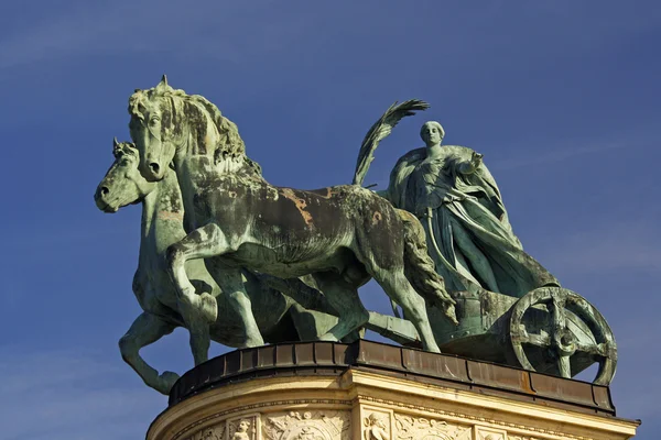 Heroes' Square in Budapest, Hungary — Stock Photo, Image