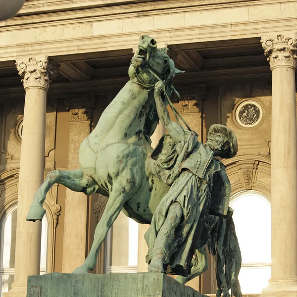 Koninklijk Paleis op Castle Hill, Budapest, Hongarije. — Stockfoto