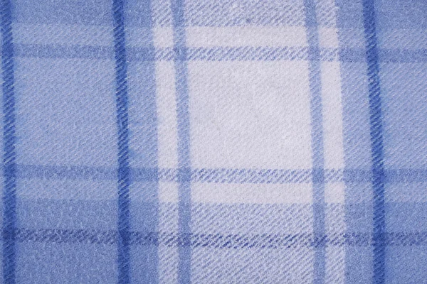Blue wool plaid cloth texture as a background — Stock Photo, Image