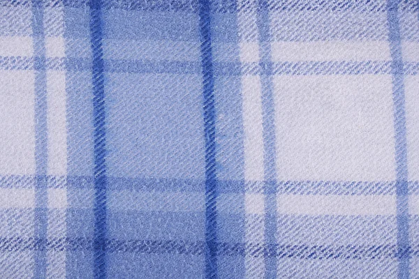 Blue wool plaid cloth texture as a background — Stock Photo, Image