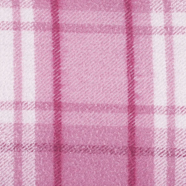 Pink wool plaid cloth texture as a background — Stock Photo, Image