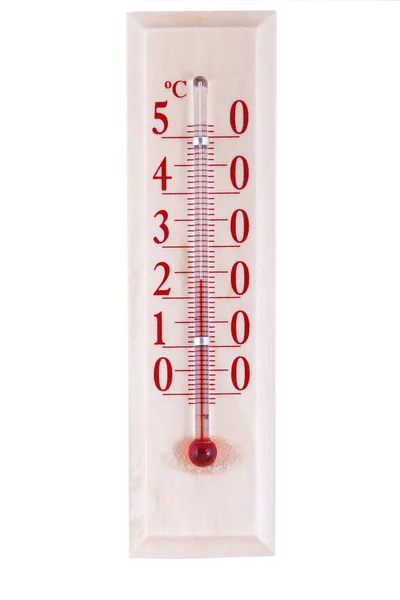 Houten thermometer met celsius schaal — Stockfoto