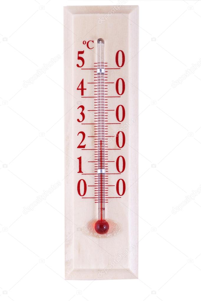 Wooden thermometer with Celsius scale