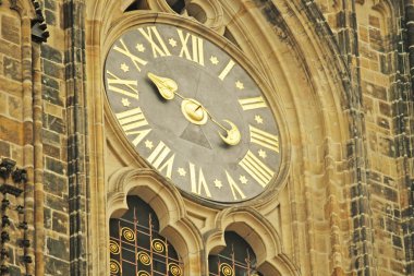 St.Vitus Katedrali Prag, Çek Cumhuriyeti için cephesinde saat