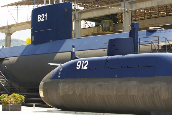 Antiguo submarino cerca del Tivat, Porto Montenegro — Foto de Stock