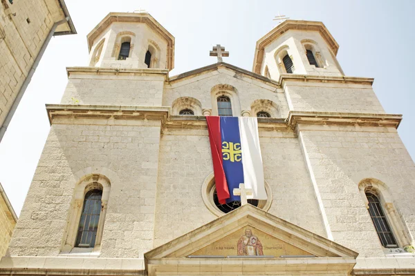 Igreja de São Nicolau na praça de São Lucas na cidade velha de Kotor. Montenegro — Fotografia de Stock