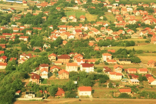 Bela vista acima da terra no marco para baixo, Sérvia — Fotografia de Stock