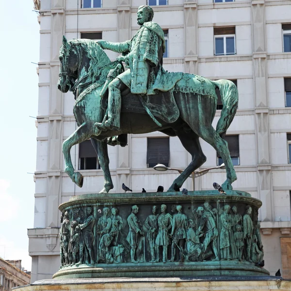 Prince Michael Belgrad Cumhuriyet Meydanı'nda heykeli — Stok fotoğraf