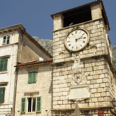 Old Town Kotor Karadağ'ın Saat Kulesi