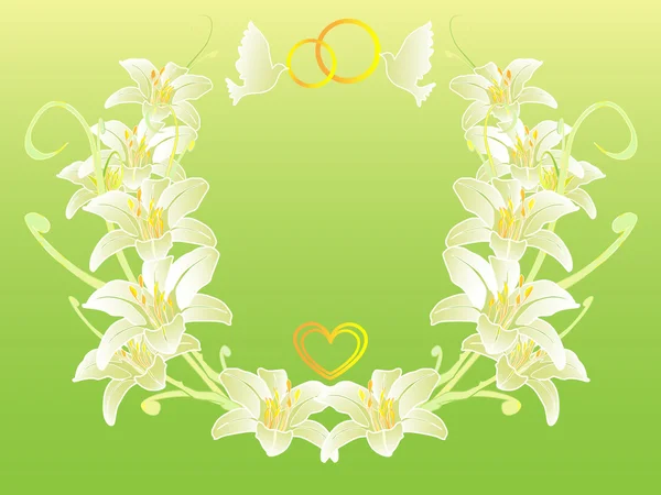 Vackra bröllop blommor 01 — Stock vektor