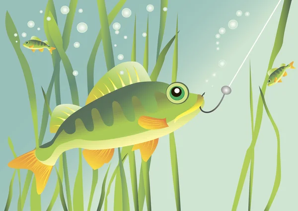 Риби і приманки — стоковий вектор