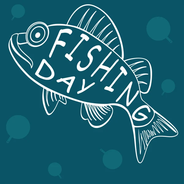 Día de pescado y pescado — Archivo Imágenes Vectoriales