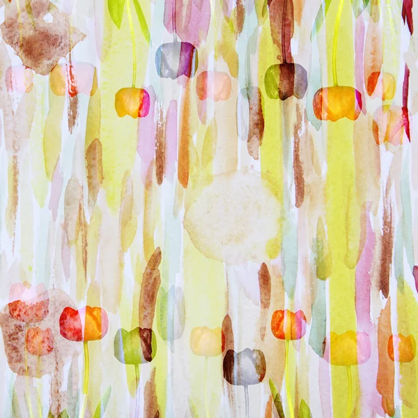 Живописный абстрактный цветочный фон, акварельная композиция — стоковое фото