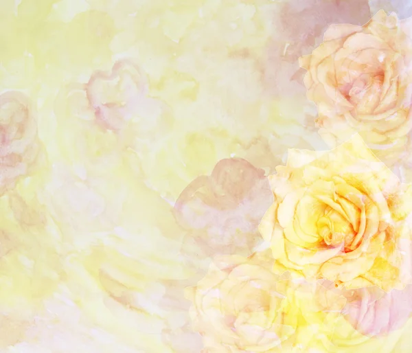 Cenic fundo floral abstrato com rosas feitas com fil de cor — Fotografia de Stock