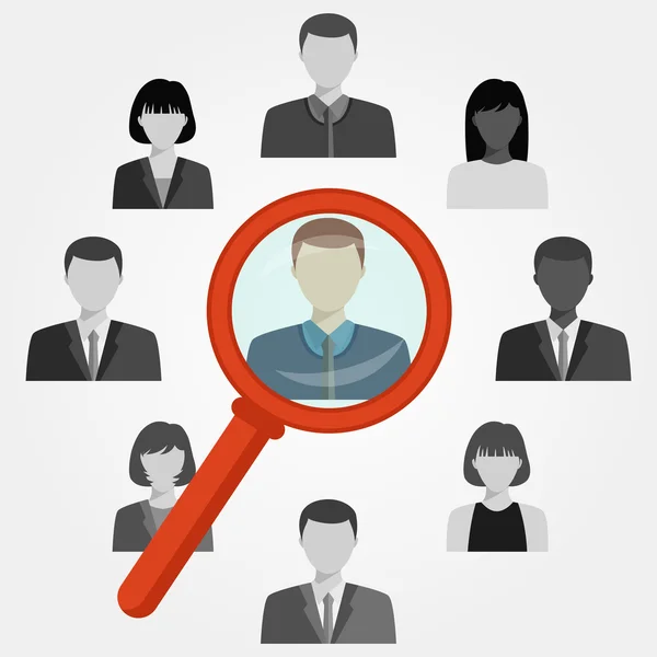 Zoek medewerker voor recruitment bureau. — Stockvector