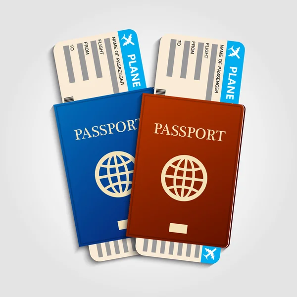Паспорта с билетами . — стоковый вектор