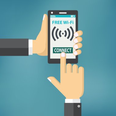 El tutma smartphone ile wifi.