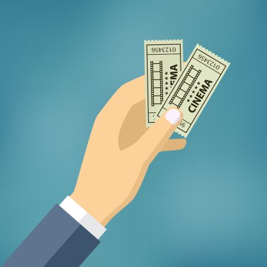 El ile iki sinema biletleri.