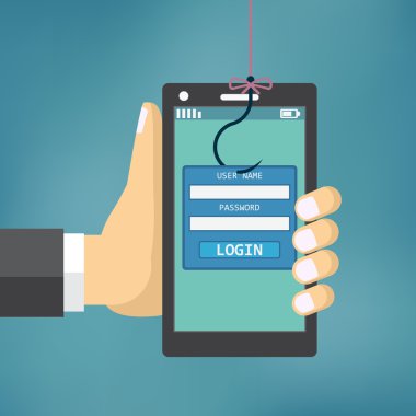 Veri kimlik avı balıkçılık kanca ile.