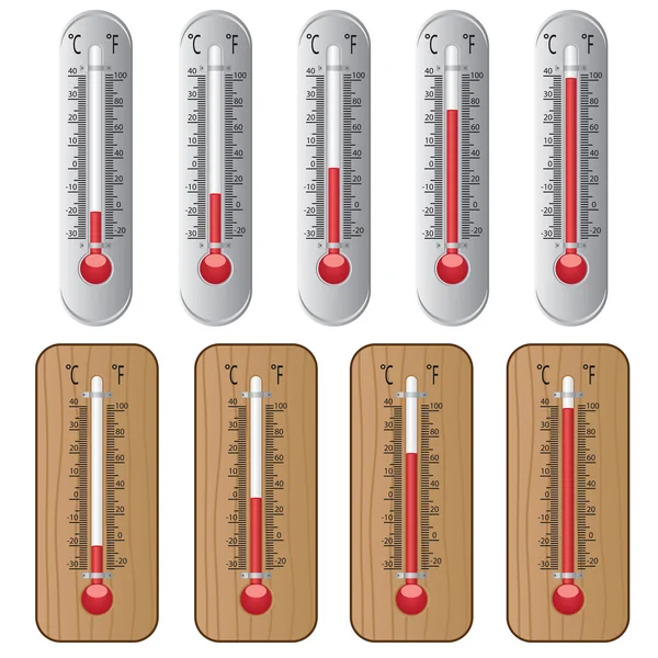 Satz Thermometer. — Stockvektor