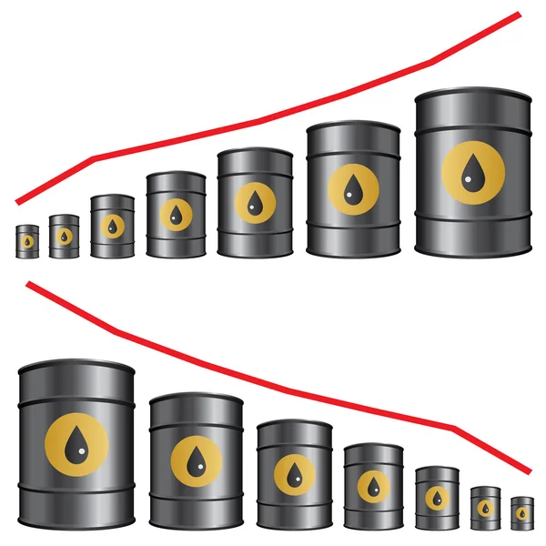 Graf barelů ropy — Stockový vektor
