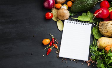 Organik sebze tarifi Not Defteri ile