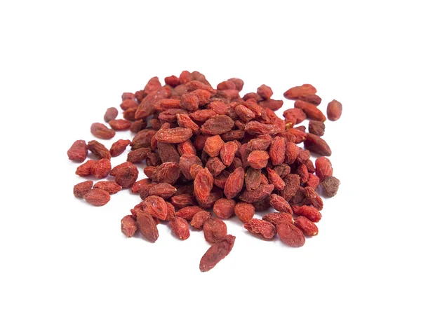 Organic dried goji berries isolated — Stock Photo, Image