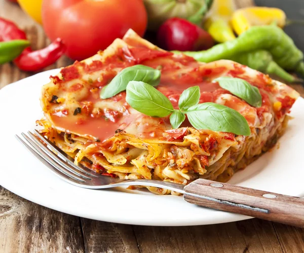 Lasagne wegetariańska — Zdjęcie stockowe