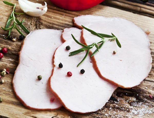 ローズマリー、スパイスと豚肉ハム — ストック写真