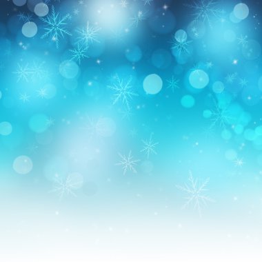 Parlak Festival kar taneleri ve ışıltı Noel arka plan