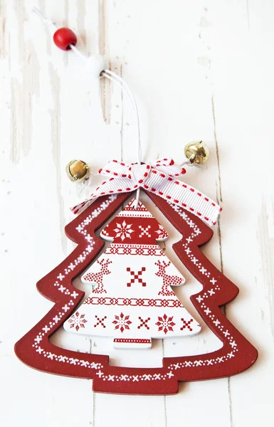Christmas Tree Wooden Decoration — Stock Photo, Image