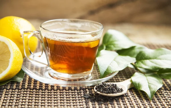 Lemon and Green Tea — Stock Photo, Image