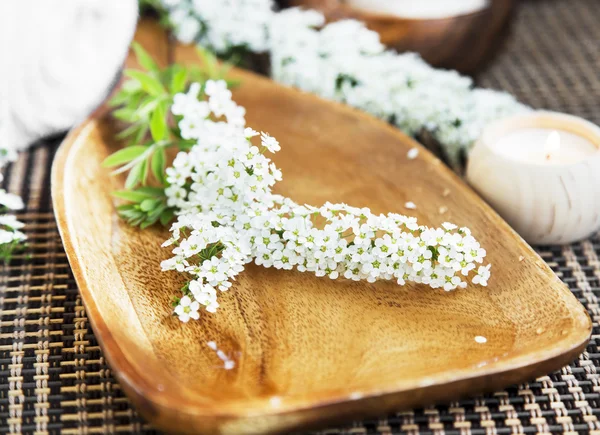 Spa White Flowers — Stock Photo, Image