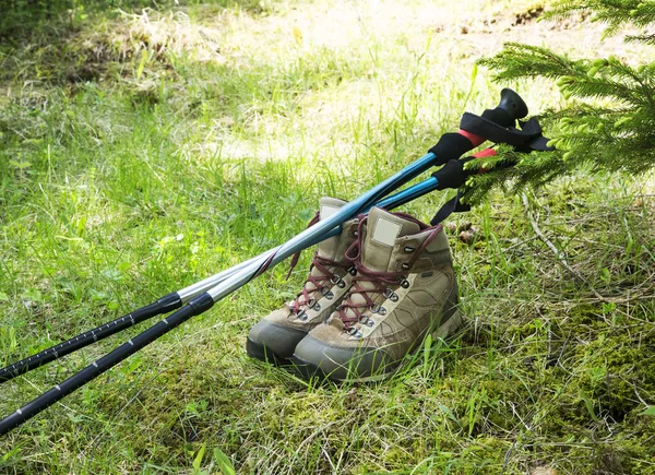 Utomhus vandring stövlar — Stockfoto