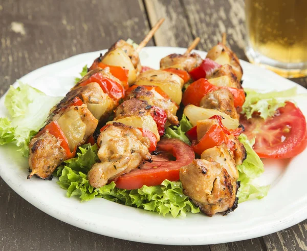 Chicken and Vegetables Skewers — Stock Photo, Image