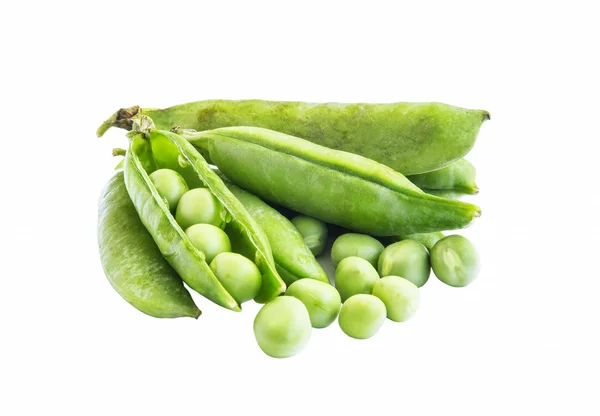 Guisantes verdes frescos aislados — Foto de Stock