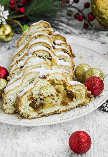Christmas Cake, stulna jul traditionella hembakade kakor — Stockfoto
