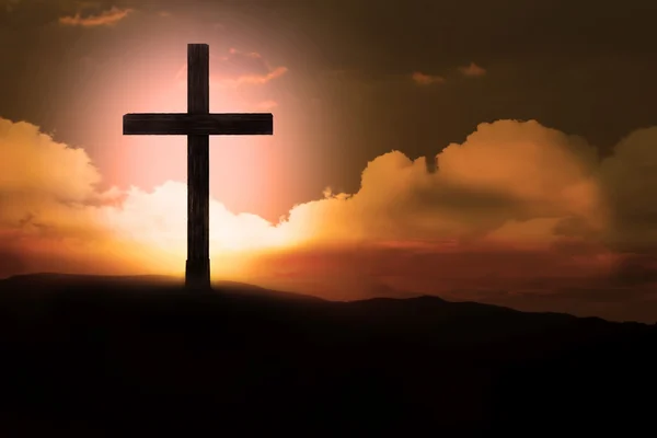 Señal de cruz cristiana — Foto de Stock