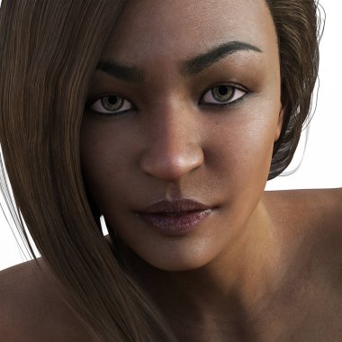 Afrikalı kadın çizimi